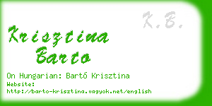 krisztina barto business card